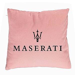Perna Decorativa, Maserati, 40x40 cm, Roz, Husa Detasabila, Burduf