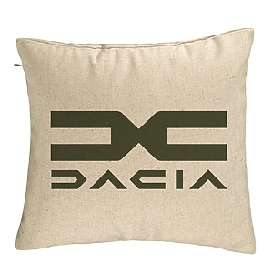 Perna Decorativa, Dacia, 40×40 cm, Bej, Husa Detasabila, Burduf