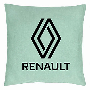 Perna Decorativa, Renault, 40×40 cm, Verde Menta, Husa Detasabila, Burduf