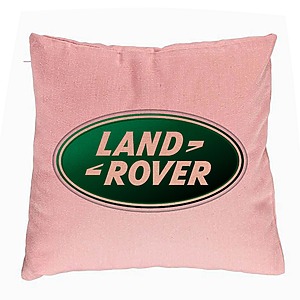 Perna Decorativa, Land Rover, 40x40 cm, Roz, Husa Detasabila, Burduf