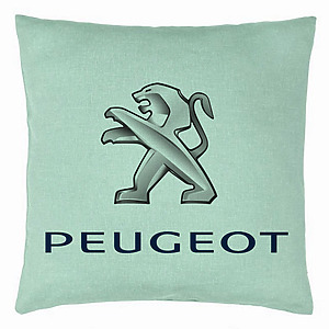 Perna Decorativa, Peugeot, 40×40 cm, Verde Menta, Husa Detasabila, Burduf