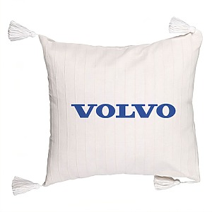 Perna Decorativa cu Franjuri , Volvo, 45×45 cm, Cu fermoar