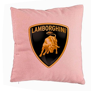 Perna Decorativa, Lamborghini, 40x40 cm, Roz, Husa Detasabila, Burduf