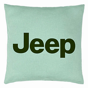 Perna Decorativa, Jeep, 40×40 cm, Verde Menta, Husa Detasabila, Burduf