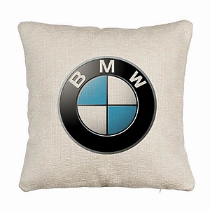 Perna Decorativa Canapea , BMW, 40×40 cm, Husa Detasabila, Burduf