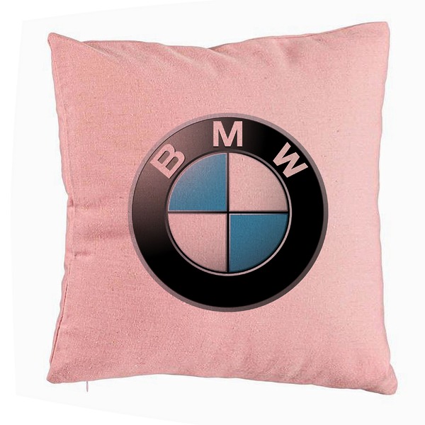 Perna Decorativa, BMW, 40x40 cm, Roz, Husa Detasabila, Burduf 5 bsc0746 4
