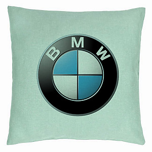 Perna Decorativa, BMW, 40×40 cm, Verde Menta, Husa Detasabila, Burduf