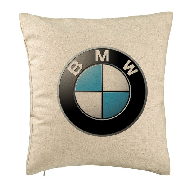 Perna Decorativa, BMW, 40×40 cm, Bej, Husa Detasabila, Burduf 5 bsc0746