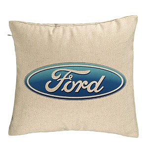 Perna Decorativa, Ford, 40×40 cm, Bej, Husa Detasabila, Burduf