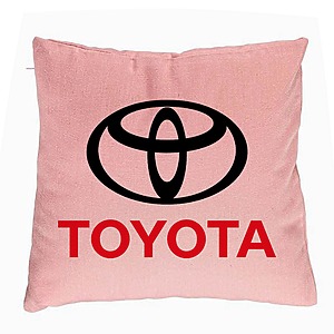 Perna Decorativa, Toyota, 40x40 cm, Roz, Husa Detasabila, Burduf
