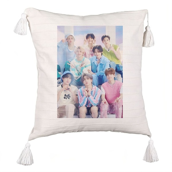 Perna Decorativa cu Franjuri , Stray Kids 2, 45×45 cm, Cu fermoar 5 bsc0751 3