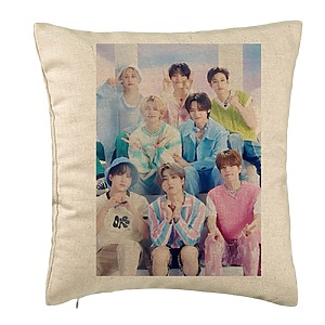Perna Decorativa, Stray Kids 2, 40×40 cm, Bej, Husa Detasabila, Burduf