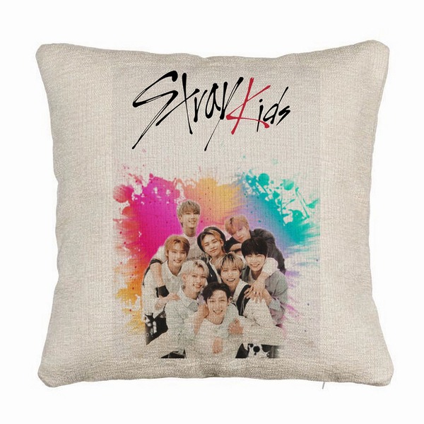 Perna Decorativa Canapea , Stray Kids 3, 40×40 cm, Husa Detasabila, Burduf 5 bsc0752 1