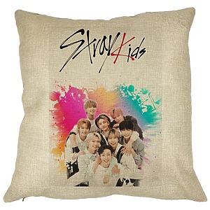 Perna Decorativa, Stray Kids 3, 40×40 cm, Husa Detasabila, Burduf