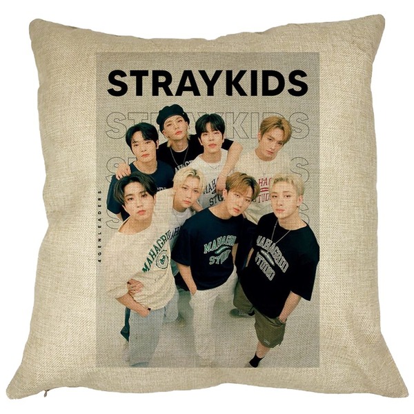 Perna Decorativa, Stray Kids 4, 40×40 cm, Husa Detasabila, Burduf 11 bsc0753 2