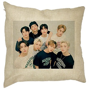Perna Decorativa, Stray Kids 5, 40×40 cm, Husa Detasabila, Burduf