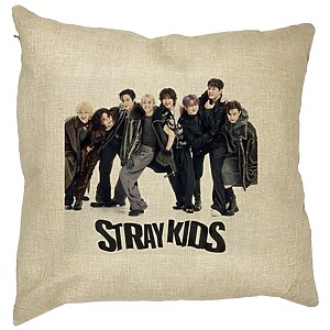 Perna Decorativa, Stray Kids 6, 40×40 cm, Husa Detasabila, Burduf