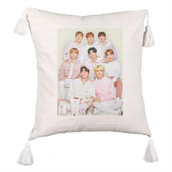 Perna Decorativa cu Franjuri , Stray Kids 7, 45×45 cm, Cu fermoar 5 bsc0756 3