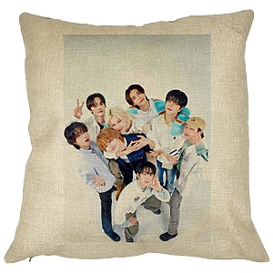 Perna Decorativa, Stray Kids 8, 40×40 cm, Husa Detasabila, Burduf