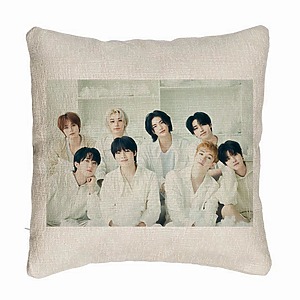 Perna Decorativa Canapea , Stray Kids 10, 40×40 cm, Husa Detasabila, Burduf