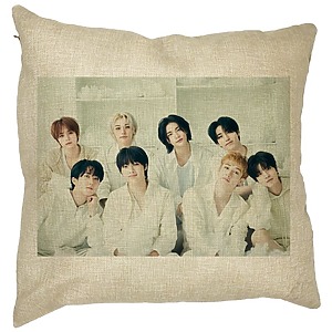 Perna Decorativa, Stray Kids 10, 40×40 cm, Husa Detasabila, Burduf