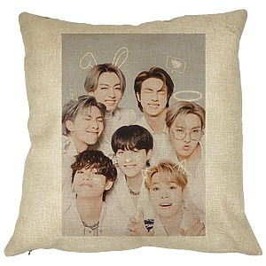 Perna Decorativa, Stray Kids 11, 40×40 cm, Husa Detasabila, Burduf