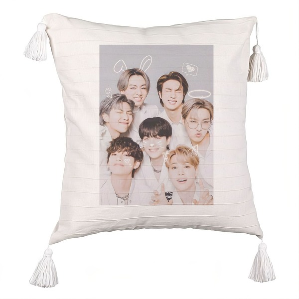 Perna Decorativa cu Franjuri , Stray Kids 11, 45×45 cm, Cu fermoar 5 bsc0760 3