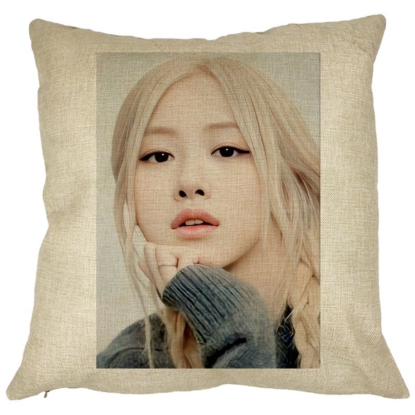 Perna Decorativa BlackPink Rose 1, 40×40 cm, Husa Detasabila, Burduf 11 bsc0765 2
