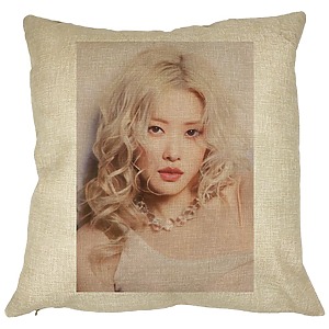 Perna Decorativa BlackPink Rose 3, 40×40 cm, Husa Detasabila, Burduf