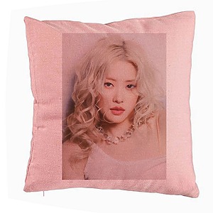 Perna Decorativa BlackPink Rose 3, 40x40 cm, Roz, Husa Detasabila, Burduf