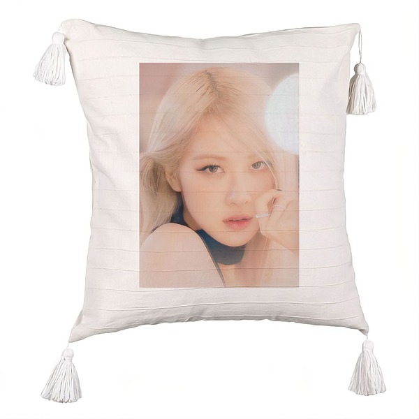 Perna Decorativa cu Franjuri BlackPink Rose 4, 45×45 cm, Cu fermoar 5 bsc0768 3