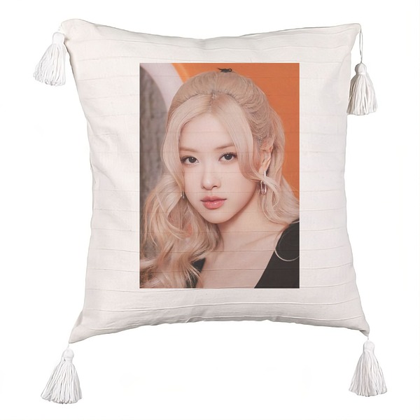 Perna Decorativa cu Franjuri BlackPink Rose 5, 45×45 cm, Cu fermoar 5 bsc0769 3