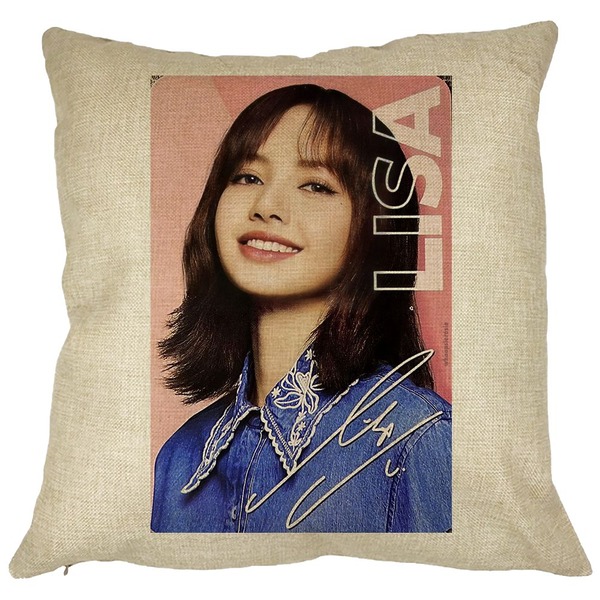 Perna Decorativa BlackPink Lisa 2, 40×40 cm, Husa Detasabila, Burduf 11 bsc0771 2