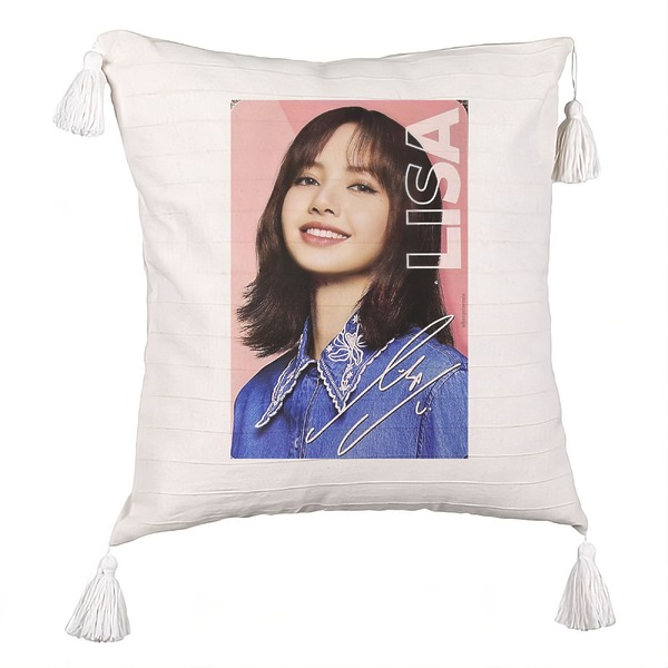 Perna Decorativa cu Franjuri BlackPink Lisa 2, 45×45 cm, Cu fermoar 5 bsc0771 3