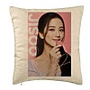 Perna Decorativa BlackPink Jisoo 3, 40×40 cm, Bej, Husa Detasabila, Burduf 7 bsc0776