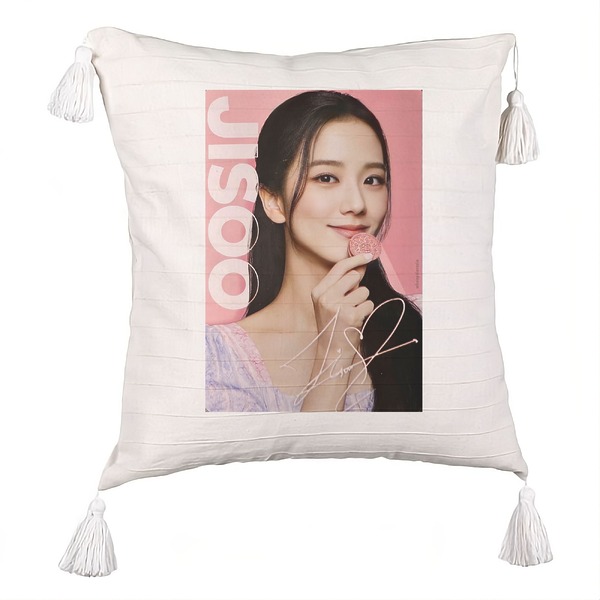 Perna Decorativa cu Franjuri BlackPink Jisoo 3, 45×45 cm, Cu fermoar 5 bsc0776 3