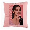 Perna Decorativa BlackPink Jisoo 3, 40x40 cm, Roz, Husa Detasabila, Burduf 7 bsc0776 4
