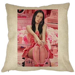 Perna Decorativa BlackPink Jisoo 4, 40×40 cm, Husa Detasabila, Burduf