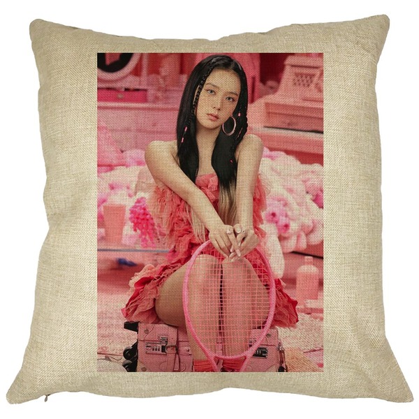 Perna Decorativa BlackPink Jisoo 4, 40×40 cm, Husa Detasabila, Burduf 11 bsc0777 2