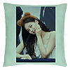 Perna Decorativa BlackPink Jennie 3, 40×40 cm, Verde Menta, Husa Detasabila, Burduf 7 bsc0780 5