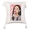 Perna Decorativa cu Franjuri BlackPink Jennie 4, 45×45 cm, Cu fermoar 7 bsc0781 3