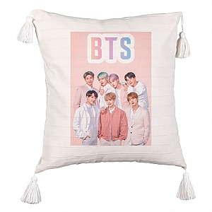 Perna Decorativa cu Franjuri BTS Army 6, 45×45 cm, Cu fermoar