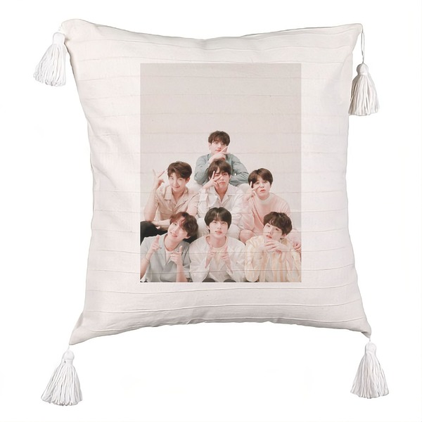 Perna Decorativa cu Franjuri BTS Army 7, 45×45 cm, Cu fermoar 5 bsc0783 3