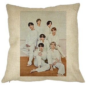 Perna Decorativa BTS Army 8, 40×40 cm, Husa Detasabila, Burduf