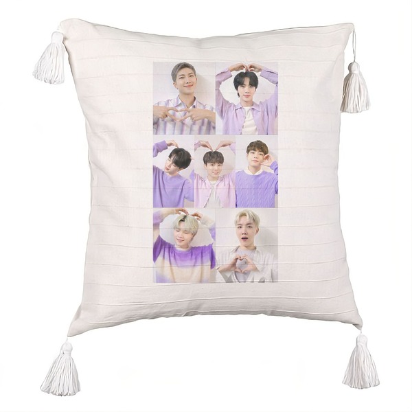 Perna Decorativa cu Franjuri BTS Army 9, 45×45 cm, Cu fermoar 5 bsc0785 3