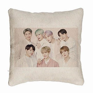 Perna Decorativa Canapea BTS Army 12, 40×40 cm, Husa Detasabila, Burduf