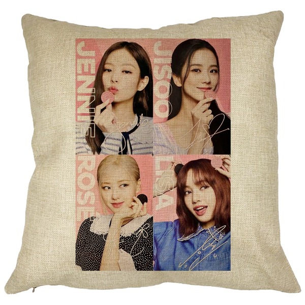 Perna Decorativa BlackPink, Model 17, 40x40 cm, Husa Detasabila, Burduf 11 bsc0790 2