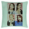 Perna Decorativa BlackPink, Model 5, 40x40 cm, Verde Menta, Husa Detasabila, Burduf 7 bsc0790 5
