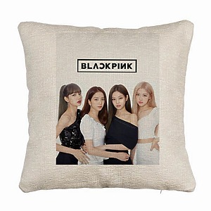 Perna Decorativa Canapea  BlackPink, Model 6, 40x40 cm, Husa Detasabila, Burduf