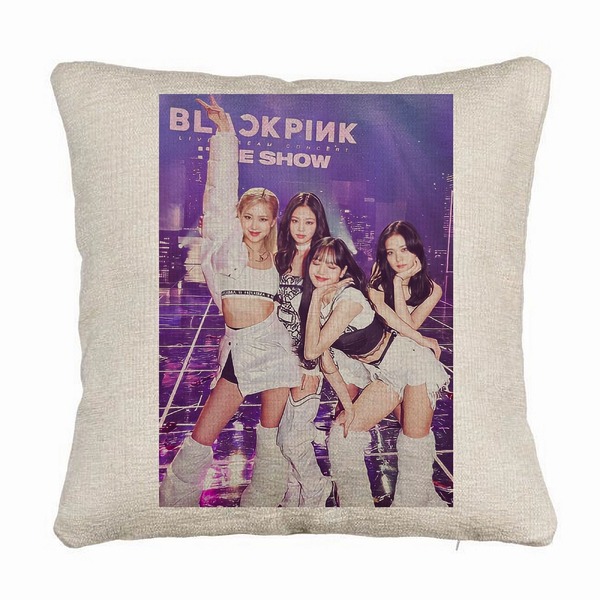 Perna Decorativa Canapea BlackPink, Model 7, 40x40 cm, Husa Detasabila, Burduf 5 bsc0792 1